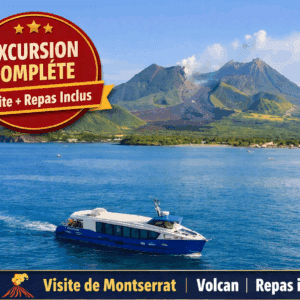 Bateau hybride naviguant vers Montserrat